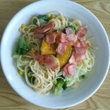 ♪バーニャカウダソースで野菜たっぷりパスタ♪